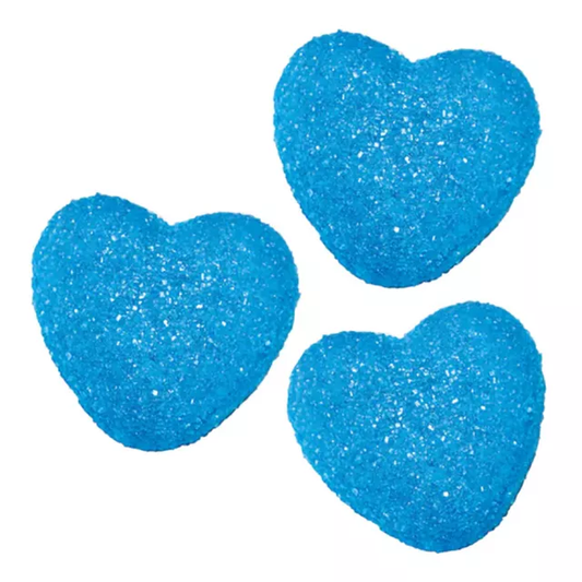 Halal Sour Blue Filled Heart Gummy Candy