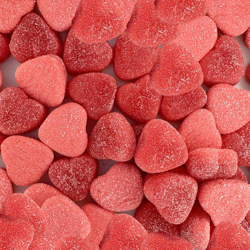 Halal Sour Strawberry Filled Heart Gummies