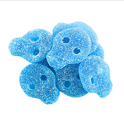 Vegan Sour Blue Skulls