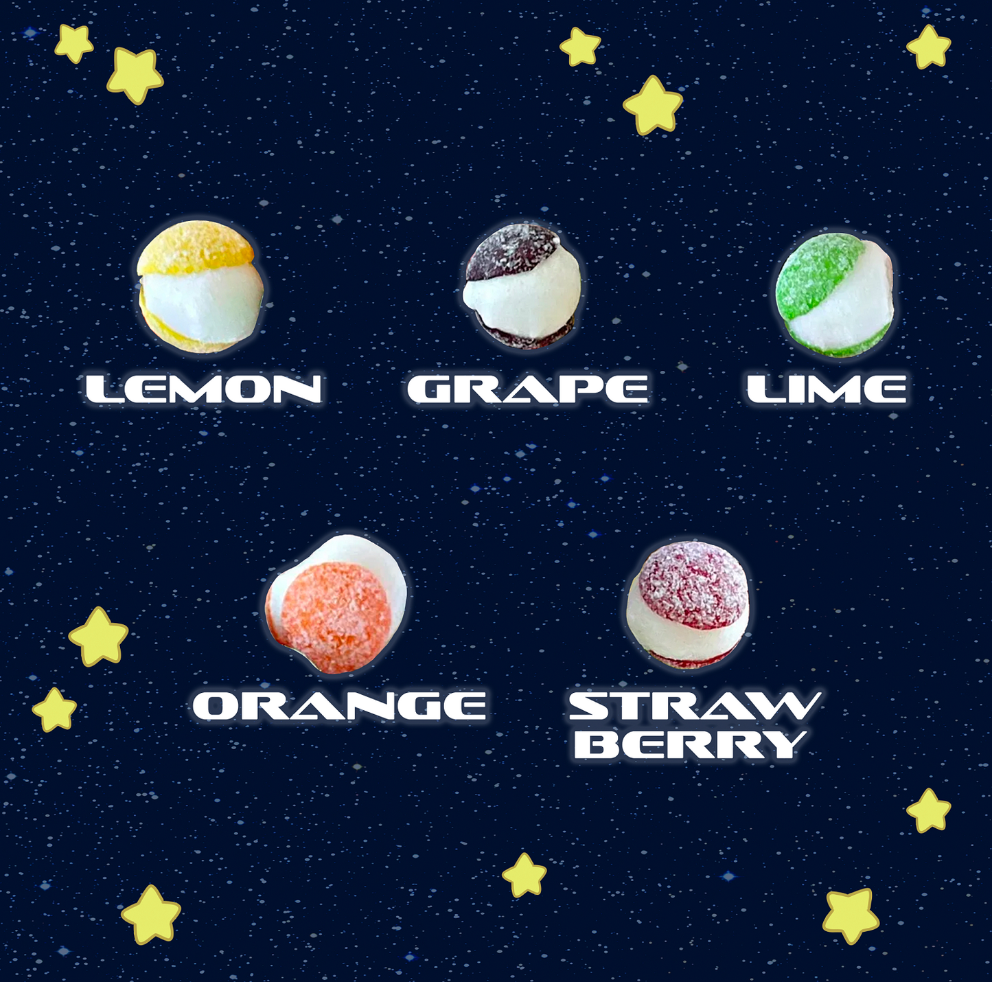 Sour Freeze-Dried 'Space Ball' Crunchies