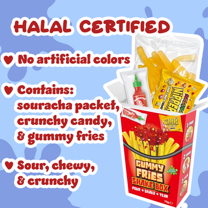 Halal Gummy Fries Shake Box