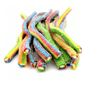 Halal Fizzy Rainbow Licorice Straws