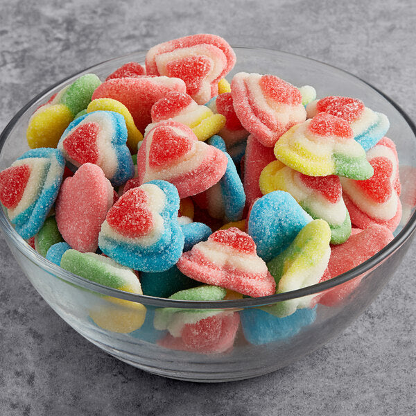 Halal Assorted Fizzy Triple Heart Gummies