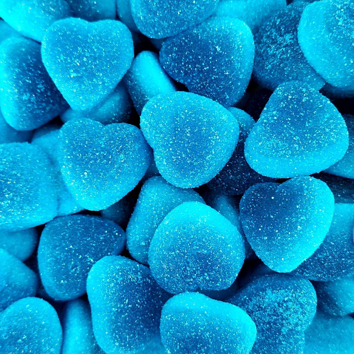 Halal Sour Blue Filled Heart Gummy Candy
