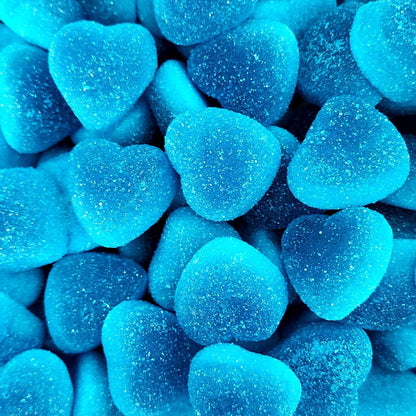 Halal Sour Blue Filled Heart Gummy Candy