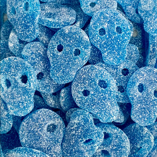 Vegan Sour Blue Skulls