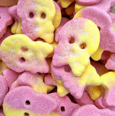 Vegan Lemon-Raspberry BUBS Skulls