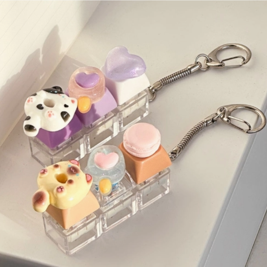DIY Keyboard Keychain Clicker Fidget Kit