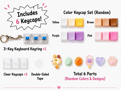 DIY Keyboard Keychain Clicker Fidget Kit