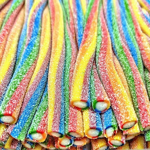 Halal Fizzy Rainbow Licorice Straws