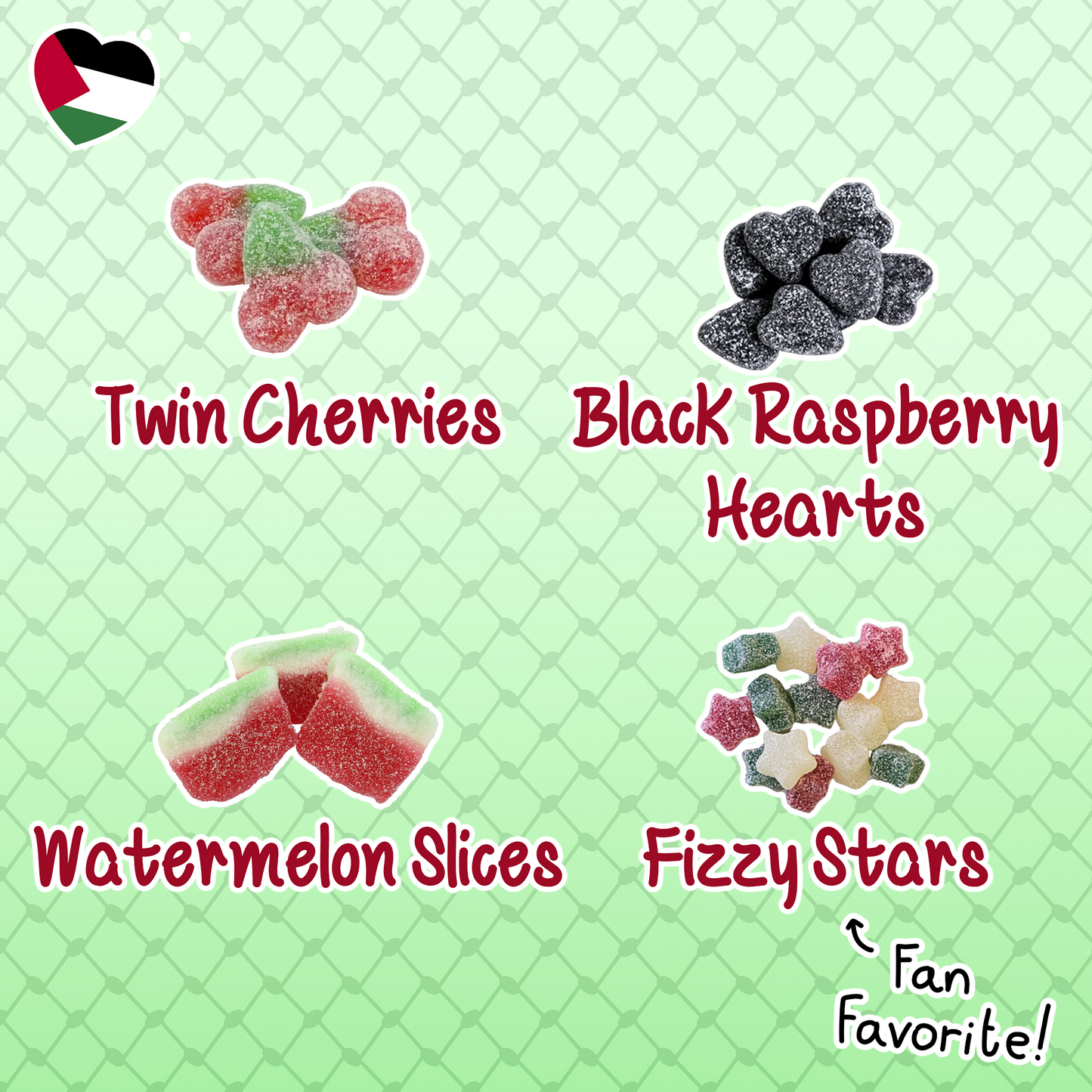Halal Palestine Themed Gummy Candy Mix