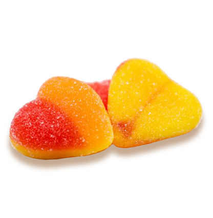 Halal Sour Gummy Peach Hearts