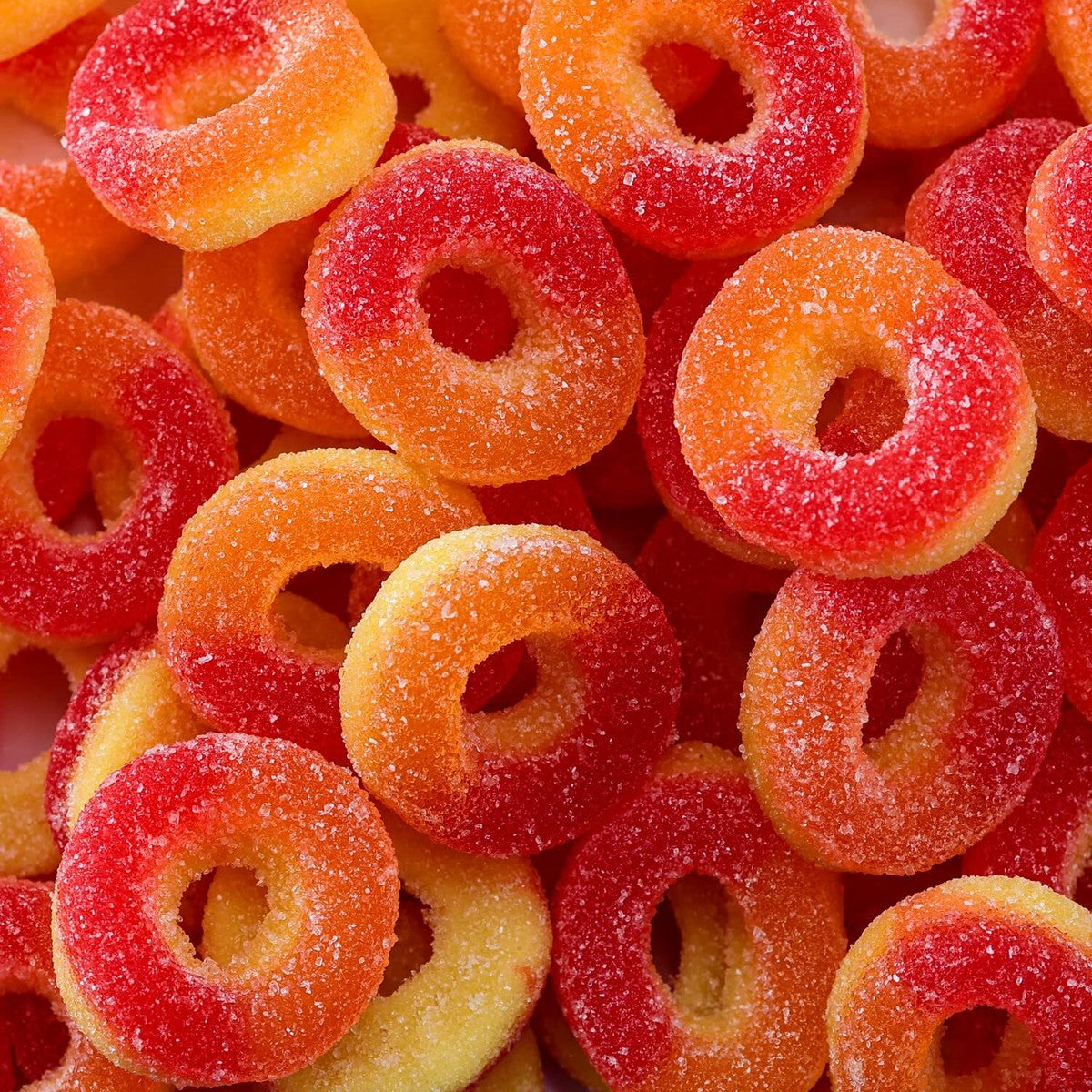 Halal Sour Gummy Peach Rings