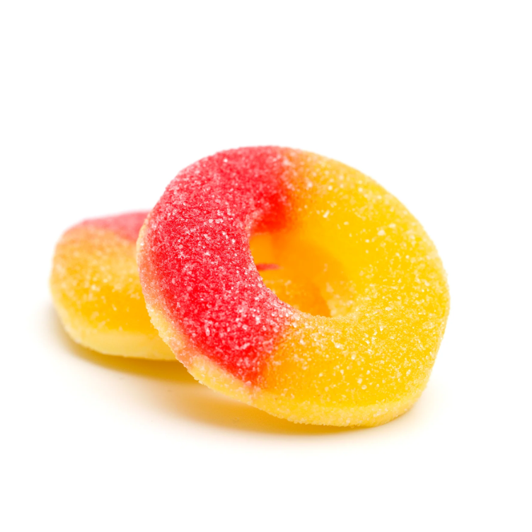 Halal Sour Gummy Peach Rings