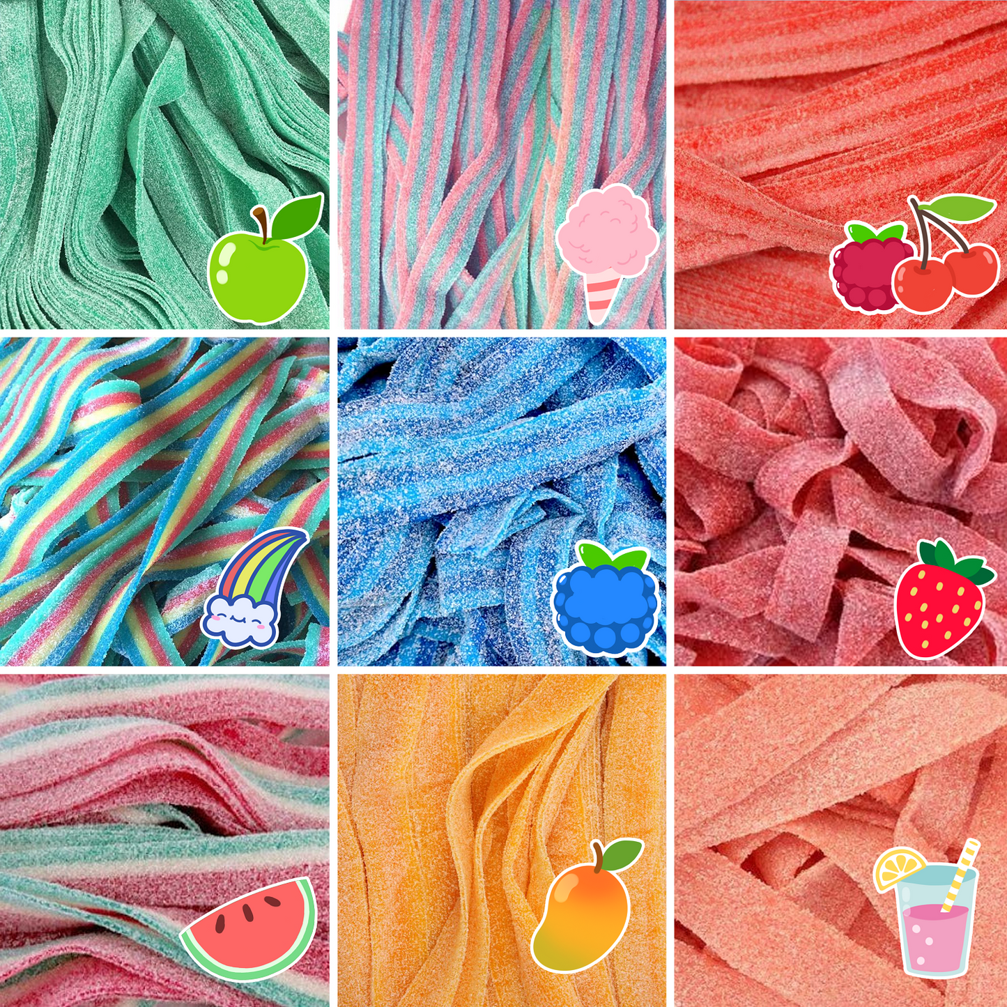 Halal Xtra Sour Belts Mix