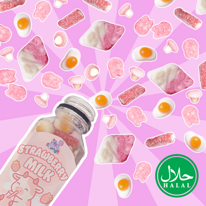 Halal Strawberry Milk Gummy Mix - 7 OZ Bottle