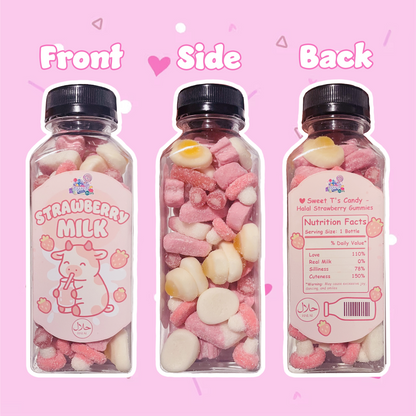 Halal Strawberry Milk Gummy Mix - 7 OZ Bottle