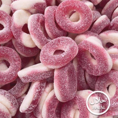 Halal Fizzy Watermelon Gummy Rings